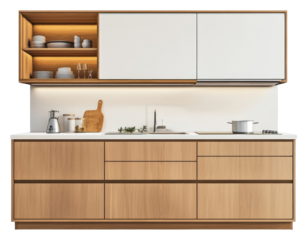 PNG White modern cabinet kitchen cabinets minimalist furniture.