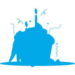 Happy birthday single vector icon