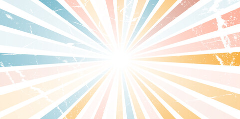 Pink yellow and blue vintage background with lines. Vector 