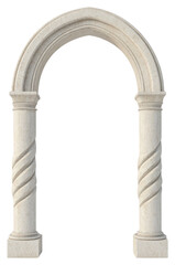 PNG Rectangular arch architecture elegant columns.