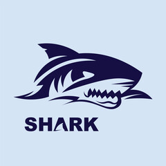 shark icon and symbol vector template illustration and logo