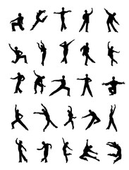 The dancing silhouette: A collection of images celebrating the artistry and athleticism of a male dancer.