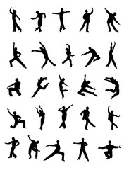 The dancing silhouette: A collection of images celebrating the artistry and athleticism of a male dancer.