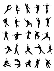 The dancing silhouette: A collection of images celebrating the artistry and athleticism of a male dancer.