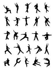 The dancing silhouette: A collection of images celebrating the artistry and athleticism of a male dancer.