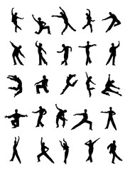 The dancing silhouette: A collection of images celebrating the artistry and athleticism of a male dancer.