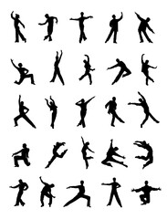 The dancing silhouette: A collection of images celebrating the artistry and athleticism of a male dancer.