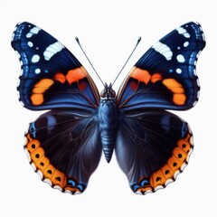 Naklejka premium Admiral Butterfly, isolated on a white background 1