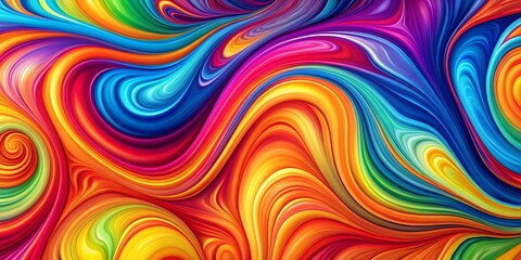 Obraz premium Abstract Swirling Tapestry of Vibrant Hues, Intertwining and Flowing in a Dynamic Symphony of Color