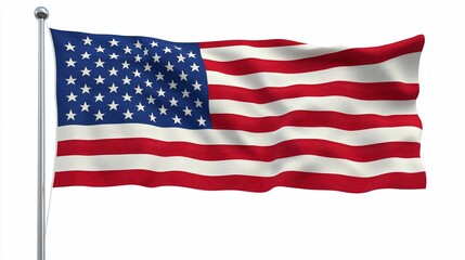 The American flag, a symbol of freedom, patriotism, and democracy 