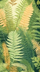 Lush Green Fern Leaves