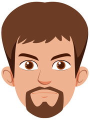 Cartoon Man with Brown Hair