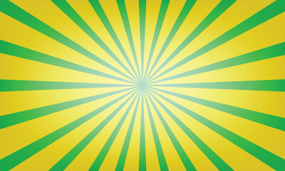 Bright Yellow and Green Radial Rays Create a Vibrant and Dynamic Pattern Perfect for Backgrounds or Designs