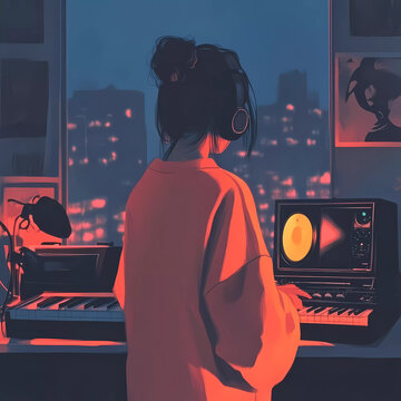 Generative AI Lo-Fi music picture	

