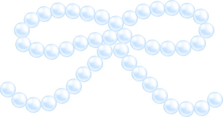 Coquette blue pearl bow