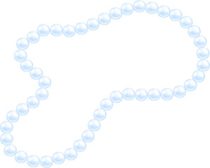 Coquette blue pearl necklace