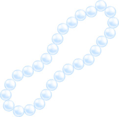 Coquette blue pearl necklace
