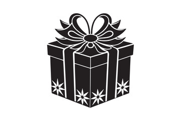 Christmas Gift Box Silhouette vector illustration, Gift Box Silhouette,  Gift Box Silhouette Bundle 