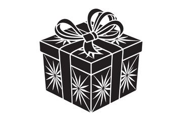 Christmas Gift Box Silhouette vector illustration, Gift Box Silhouette,  Gift Box Silhouette Bundle 