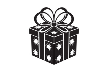Christmas Gift Box Silhouette vector illustration, Gift Box Silhouette,  Gift Box Silhouette Bundle 