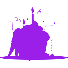 Happy birthday single vector icon