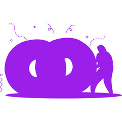 Happy birthday single vector icon