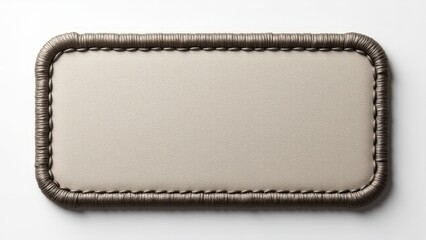 Simple custom embroidery patches mockup, highlighting the blank embroidered surface for custom branding