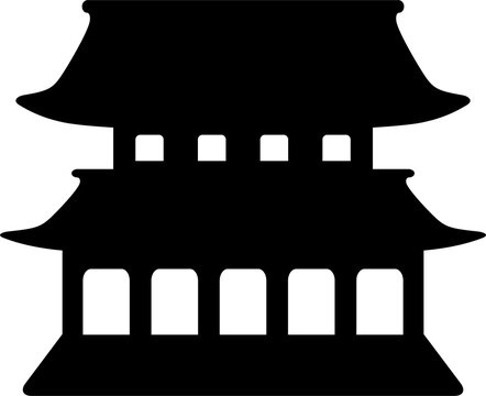 recommend clip art: Confucian temple silhouette icon vector. Chinese temple silhouette for icon, symbol or sign. Confucius building icon for lunar new year or religious