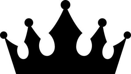 Queen crown vector silhouette illustration