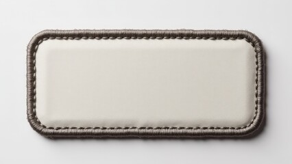 Elegant custom hat patches mockup with blank embroidery, perfect for logos on a neutral background