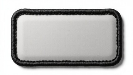 Detailed custom embroidered patch mockup with textured stitching, perfect for adding custom logos