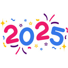 New Year 2025 Typography