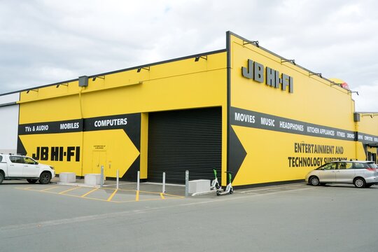 JB Hi-Fi Storefront in Christchurch, New Zealand