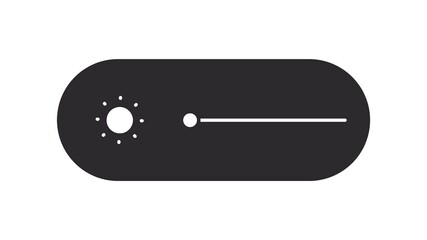 Brightness bar icon animation on white background, brightness or flashlight animated for user interface.