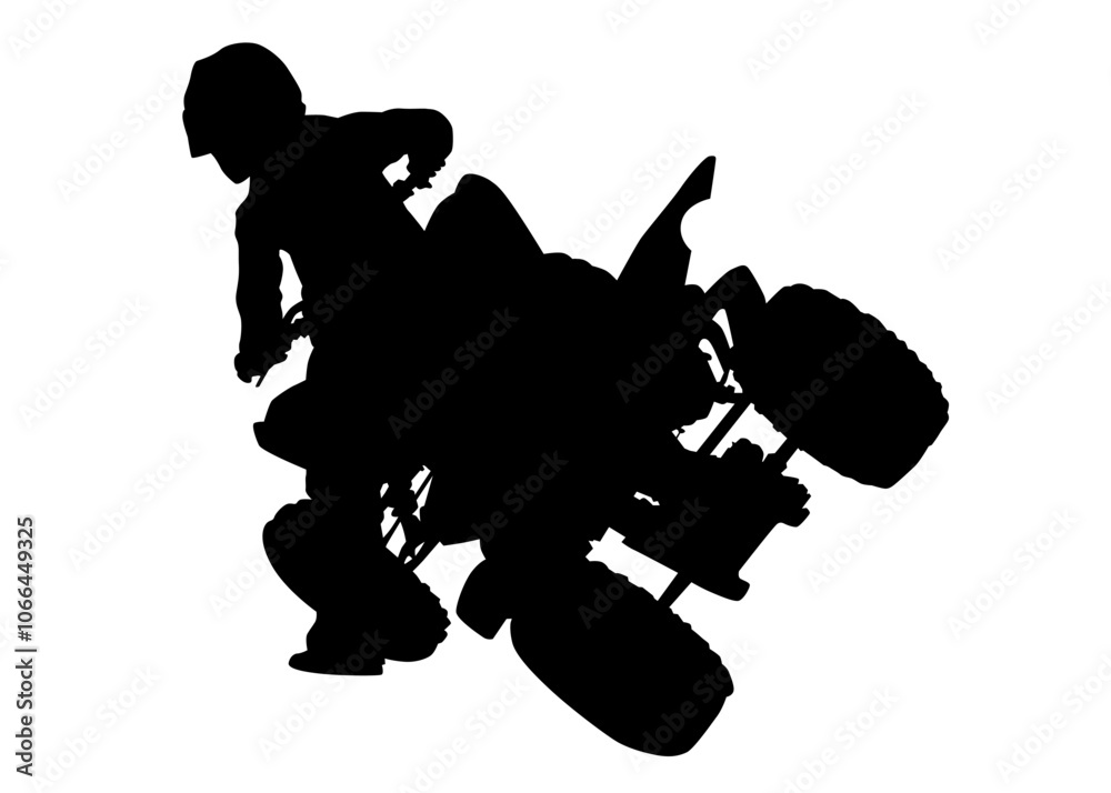Fototapete Sport big bike on white background