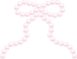 Coquette pink pearl bow