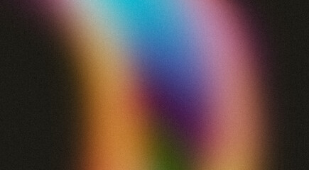 Abstract glowing colors grainy gradient background. Smooth dark pink purple blue orange colour black wave shaped noisy color flow, websites header design, cover, banner, poster