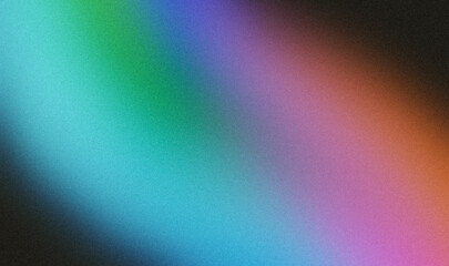 Abstract glowing colors grainy gradient background. Smooth dark pink purple blue orange colour black wave shaped noisy color flow, websites header design, cover, banner, poster