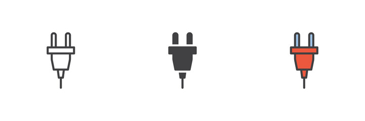 Obraz premium Electrical plug different style icon set