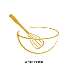 whisk vector design for kitchen utensil and cooking tool illustrations