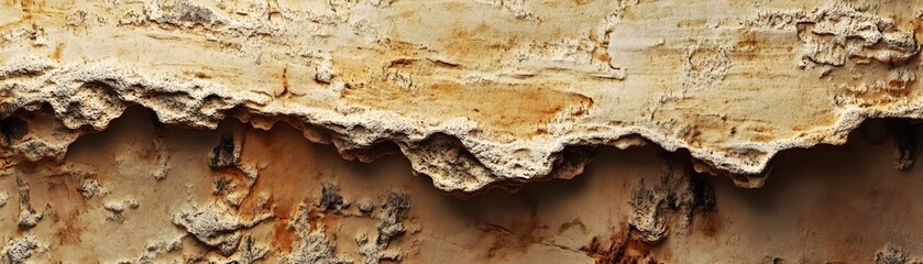 Close-up of a Textured Cave Wall with a Rough and Uneven Surface