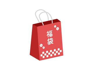福袋のフラットイラスト
