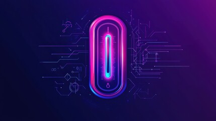 Colorful Digital Thermometer with Circuit Design