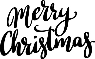 Merry Christmas. Lettering phrase on white background. Design element for poster, banner, t shirt, card. Vector illustration