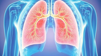 Doctor reviewing Xray of chronic lung infection, symbolizing prolonged health risks