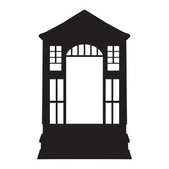 Christmas Lantern Decor silhouette vector illustration