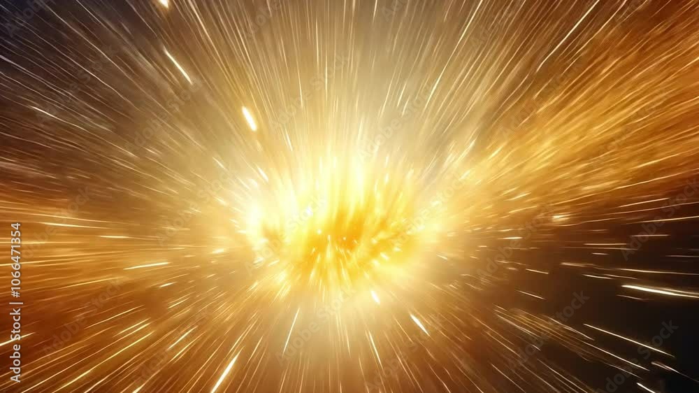 Leinwandbilder Cosmic Explosion:  A vibrant burst of light and energy explodes across the frame, creating a dynamic and powerful image. Ideal for projects related to energy, power, or the cosmos. 