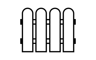 fence, picket wood outline, silhouette fence panel, wooden fence clip art