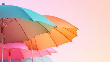 Parasol Beach Umbrella Background, Place for your text