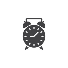 Clock with an alarm function vector icon